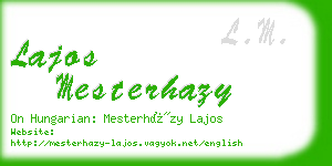 lajos mesterhazy business card